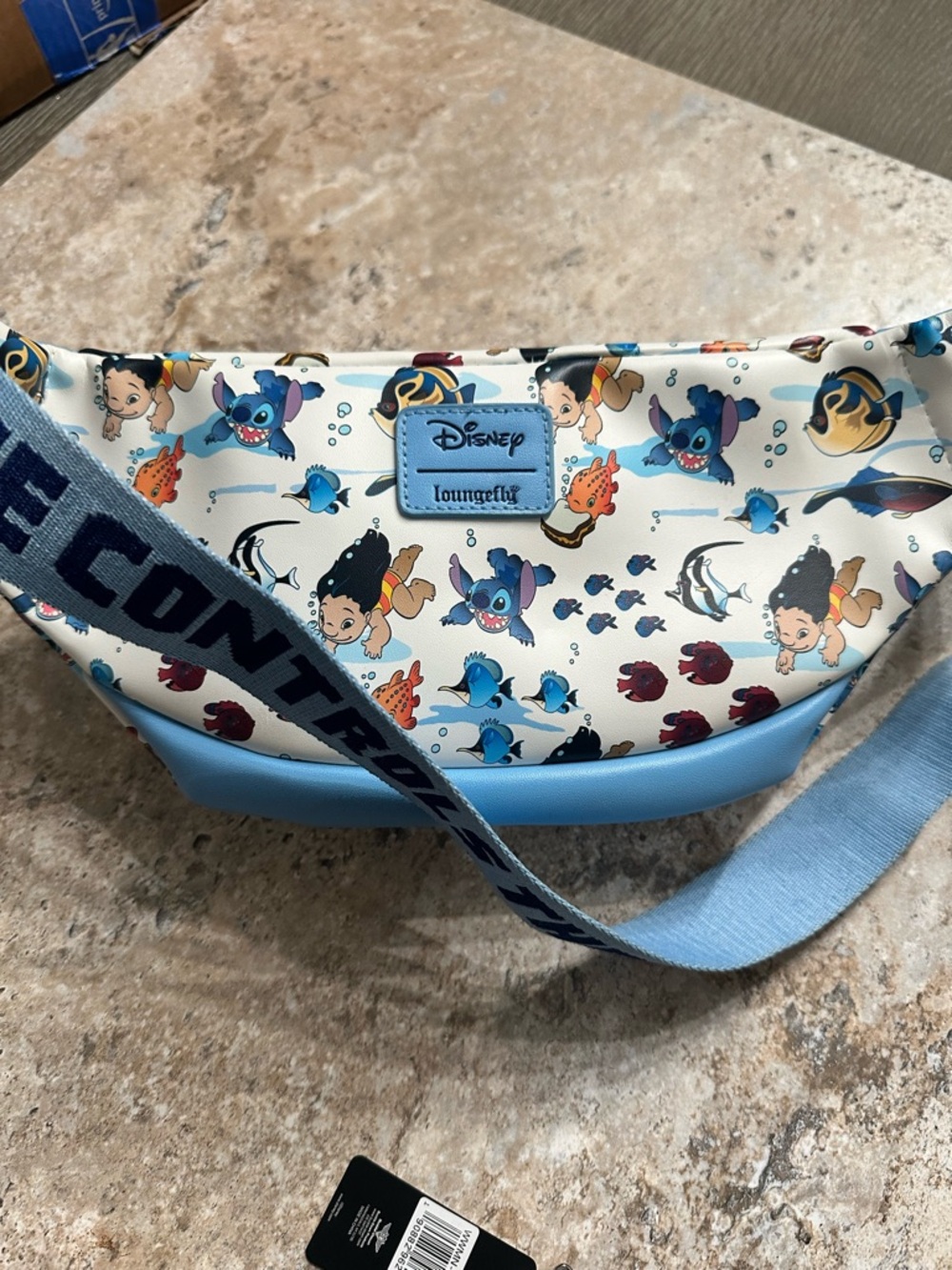 Lilo & Stitch Loungefly Pudge controls the weather Crossbody Bag - Picture 7 of 8
